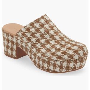 Tweed Gertie Platform Clogs